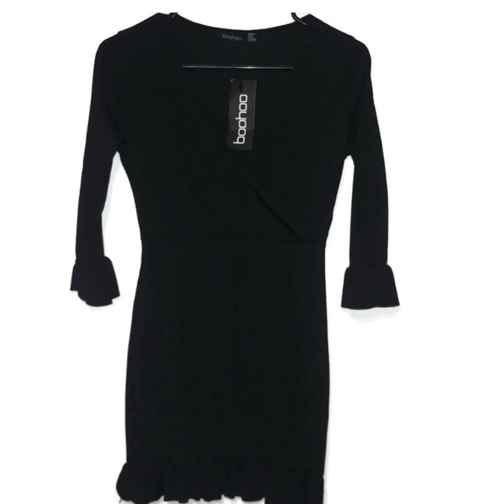 NWT Boohoo Little Black Mini Dress Size 6